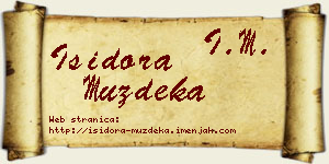 Isidora Muždeka vizit kartica